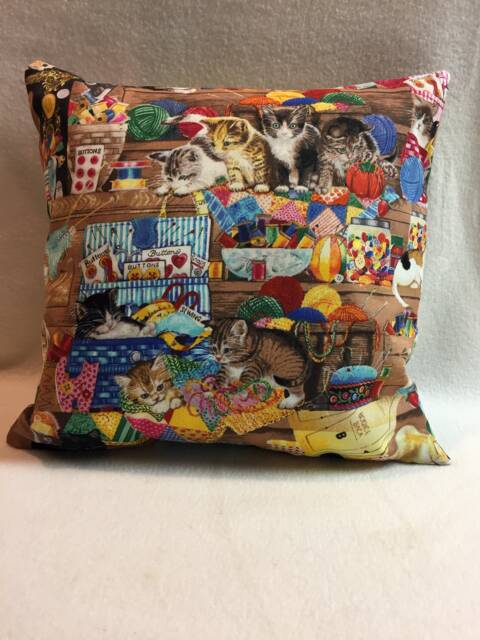 Crafting & Kittens, Pillow 12 X - #p043 - image 1