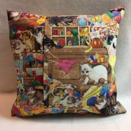 Crafting & Kittens, Pillow 12 X - #p043 - thumbnail 2