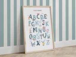 Under The Ocean Print, Sea Alphabet Boy Nursery, Nautical Nursery Educational Scandi Decor, Kids Wall Art - thumbnail 1