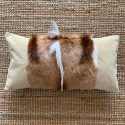 Springbok Throw Pillow Cover, Hide Cushion Cover - Size 21x10 Inches - thumbnail 2