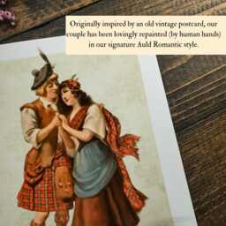 The Lovers A4 Art Print Robert Burns Inspired Vintage Style Wall Romantic Scottish Gift - thumbnail 3