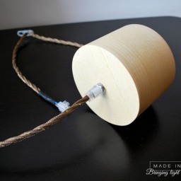 Handmade Ash & Birch Veneer Pendant Lamp, Modern Wood Ceiling Light - thumbnail 4