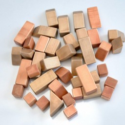 Wood Logic Game - Different Shapes Natural Kids Toddler Gift Wooden Geometric Building Blocks Set Waldorf Educational Toy - thumbnail 4