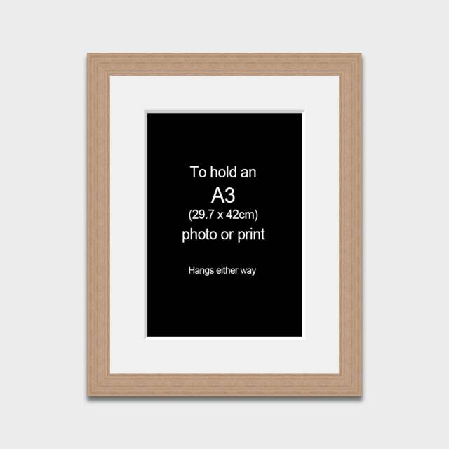 A3 Oak Veneer Picture Frame With Mount - image 1