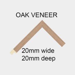 A3 Oak Veneer Picture Frame With Mount - thumbnail 3