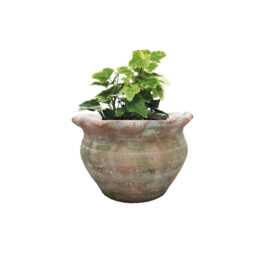 Large Terracotta Plant Pot - Rustic Weathered Pie Crust Succulent Planter Frill Rim Flower Vintage Style