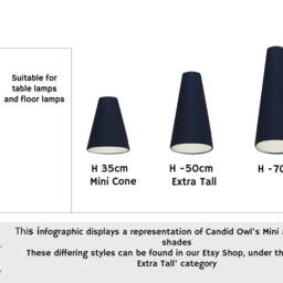 Mini Burnt Mustard Yellow Lampshade in Velvet, Conical Fat Lamp Shade - thumbnail 3