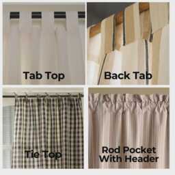 Custom Linen Gingham Drapes, Black & White Farmhouse Check Curtains, Various Hanging Styles, Window Treatments - thumbnail 4