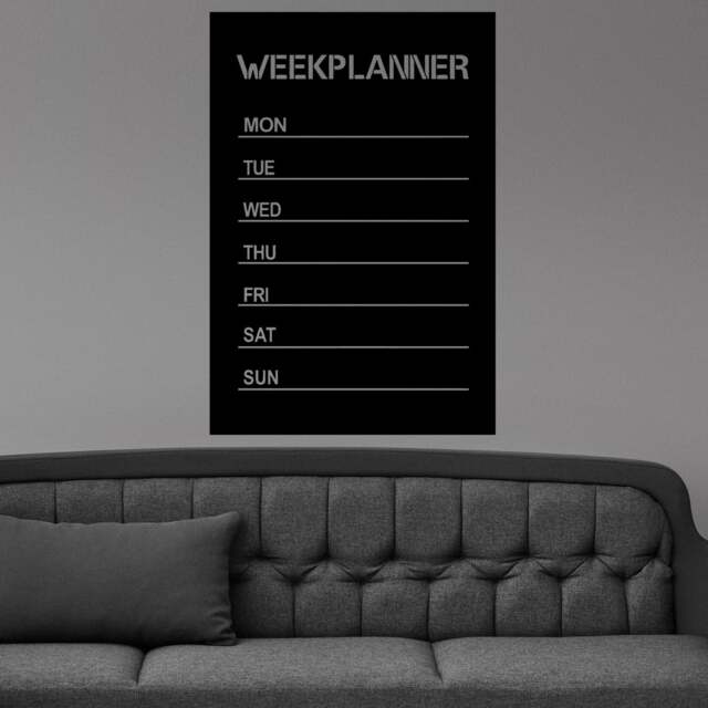 Modern Chalkboard Weekly Planner Calendar Wall Decal Vinyl Mural Home House Art Decor Free Shipping L174 - image 1