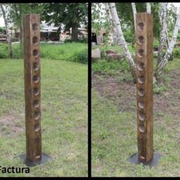 Wine Rack, Wine Stand Made Of Historic Wood - thumbnail 2