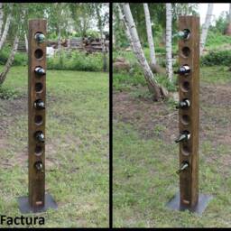 Wine Rack, Wine Stand Made Of Historic Wood - thumbnail 3