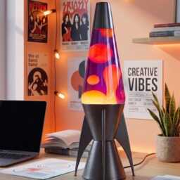 Rocket Lava Lamp - Vintage Custom Glow Decor - Retro Light - thumbnail 2