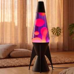 Rocket Lava Lamp - Vintage Custom Glow Decor - Retro Light