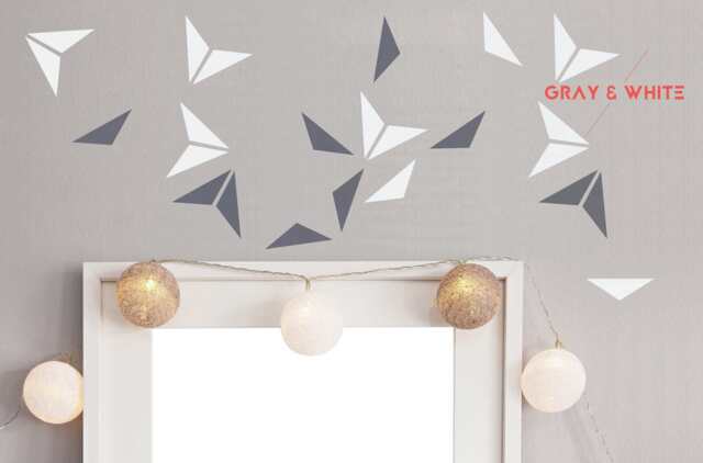 Triangle Black, Gray, White Wall Decals Decor Stickers - image 1