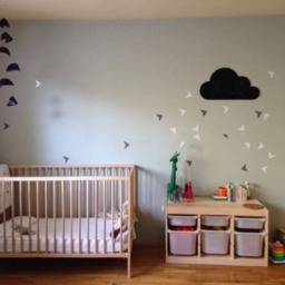 Triangle Black, Gray, White Wall Decals Decor Stickers - thumbnail 4