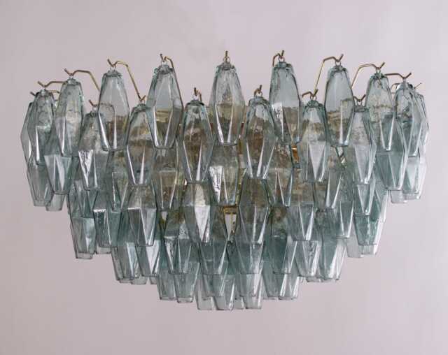 Modern Lighting Murano Polyhedron - Blue Glass Hand-Blown Italy Italian Design - image 1