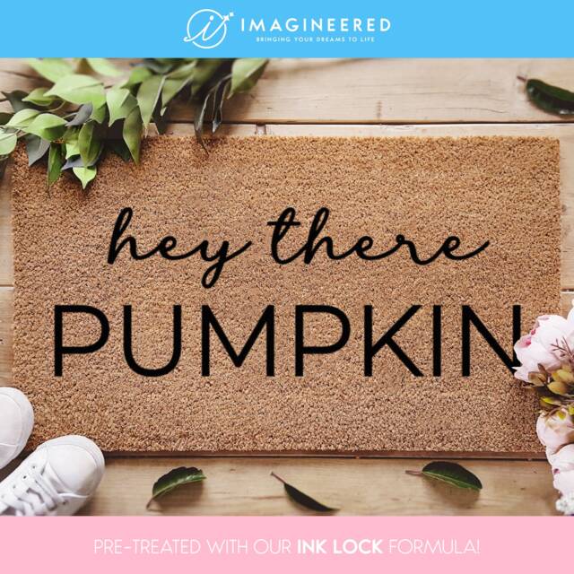 Hey There Pumpkin Door Mat - Autumn Fall Decorations Porch Welcome - image 1