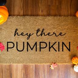 Hey There Pumpkin Door Mat - Autumn Fall Decorations Porch Welcome - thumbnail 2