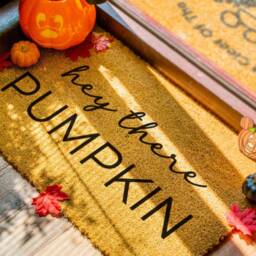 Hey There Pumpkin Door Mat - Autumn Fall Decorations Porch Welcome - thumbnail 3