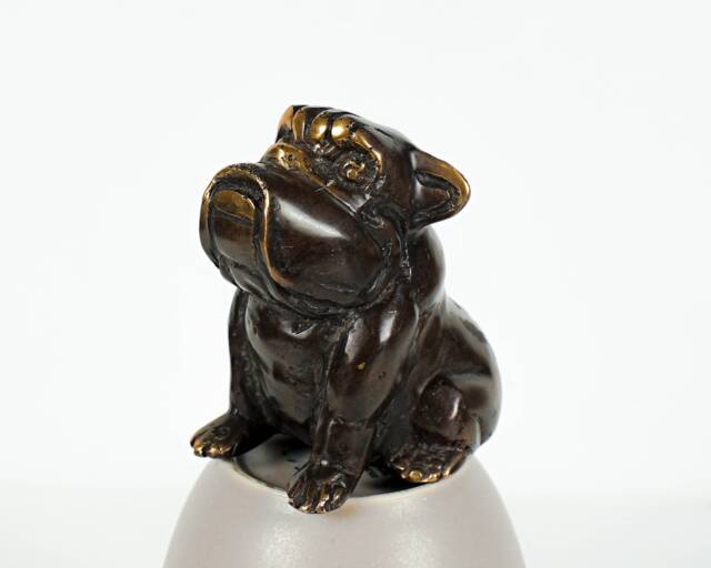 Bronze Pitbull Figurine, 2.9 - image 1