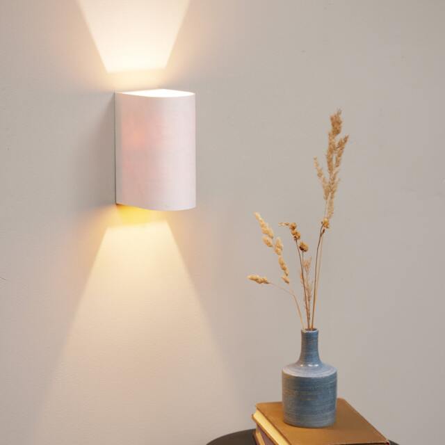White Wood Wall Sconce Rustic Modern Bedside Lamp - image 1