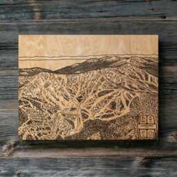 Schweitzer Idaho Ski Trail Map - Engraved Wood Wall Art, Winter Sport Cabin Decor, Snowboard Mountain Poster, Personalized Family Gift - thumbnail 2