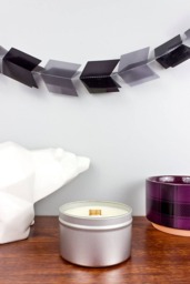 Black Raspberry Vanilla Soy Candle in 8Oz Tin - Fruity Sweet Scented For Home Decor Or Gifting Her, Wood Cotton Wick - thumbnail 1