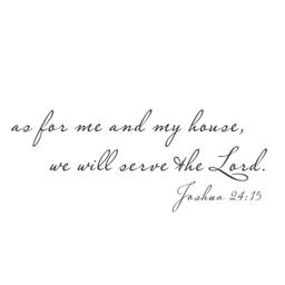Joshua 24 15 Wall Decal As For Me & My House Sign We Will Serve The Lord Christian Decor Bible Verse Art Religious Home - 117 - thumbnail 3