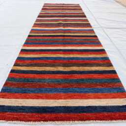 2'9x9'5 Gabbah Brand New Collectors Piece Runner Area Rug, Afghan High Pile Soft Oriental, Turkmen Livingroom, Bedroom Rug - thumbnail 2