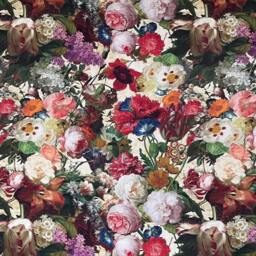 Roman Blinds Custom Made To Measure Floral Pattern Dutch Heritage Rijksmuseum Damask Rose Peony Tulips Botanical Printed Cotton Fabric - thumbnail 3