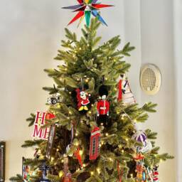 Moravian Star Christmas Tree Topper Stained Glass Bethlehem Ornament Multi-Color 18 Point Gift Advent North - thumbnail 3