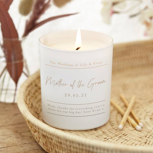 Mother Of The Groom Personalised Gift - Engraved Scented Candle Gifts - image 1