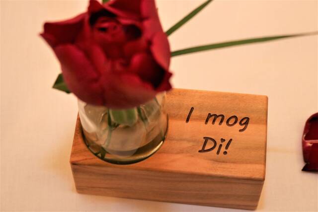 Flower Vase Engraved With Saying, Valentine's Day, Anniversary, Birthday, Love - image 1