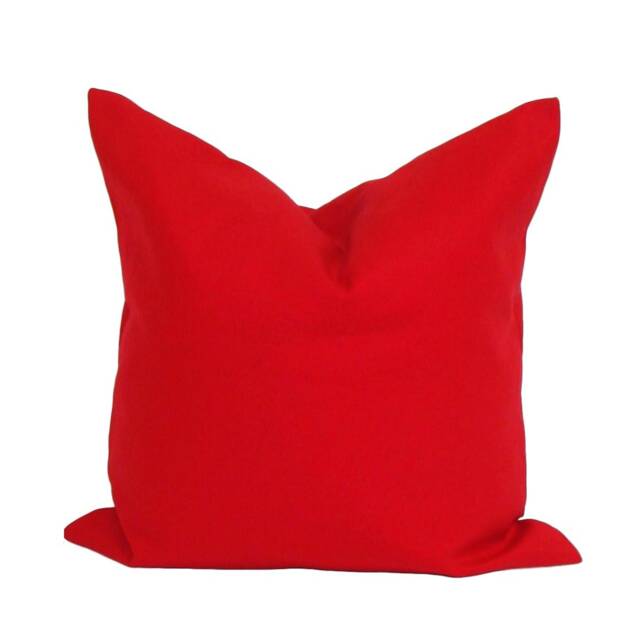 Solid Red Pillow Covers For 20x20, 18x18, 16x16 Inserts, All Sizes Inc Euro Shams - image 1