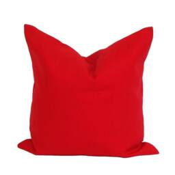 Solid Red Pillow Covers For 20x20, 18x18, 16x16 Inserts, All Sizes Inc Euro Shams - thumbnail 1