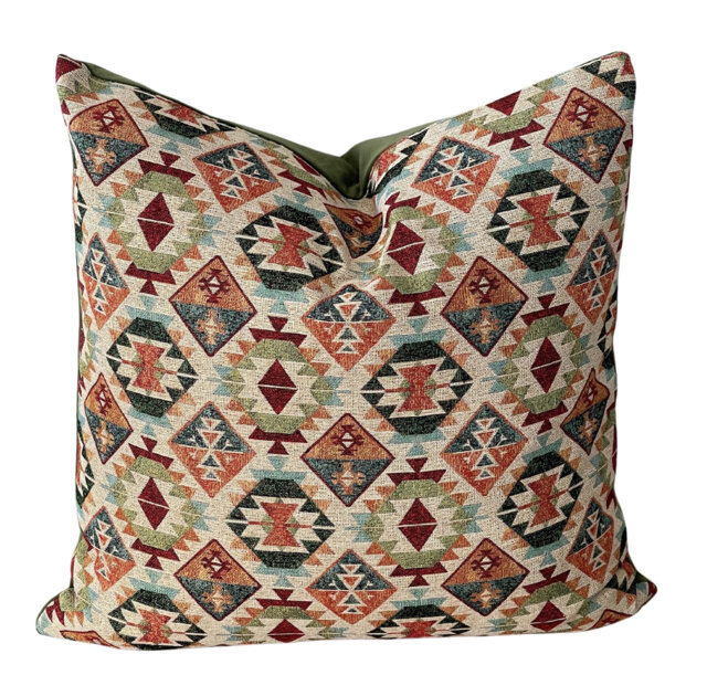 Kilim Cushion Cover Moroccan-Inspired Velvet Throw Pillow - Boho Home Decor - image 1