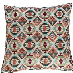 Kilim Cushion Cover Moroccan-Inspired Velvet Throw Pillow - Boho Home Decor - thumbnail 3
