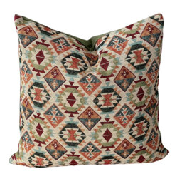 Kilim Cushion Cover Moroccan-Inspired Velvet Throw Pillow - Boho Home Decor