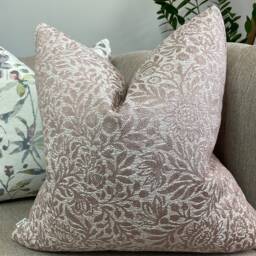 John Lewis & Partners Fabric Hidcote Cushion Pillow Cover Floral Pink Woven Designer High Quality Handmade - thumbnail 3