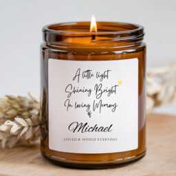 In Loving Memory Of Dad Candle, Thinking You, Candle Gift Dad, A Personalised Memorial Candles