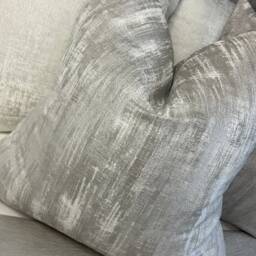 Soft Textured Luxury Cushion Cover, Decorative Pillow For Sofa - Bed/Silver Grey , Prestigious Textiles Designer Fabric, Double Sided - thumbnail 2