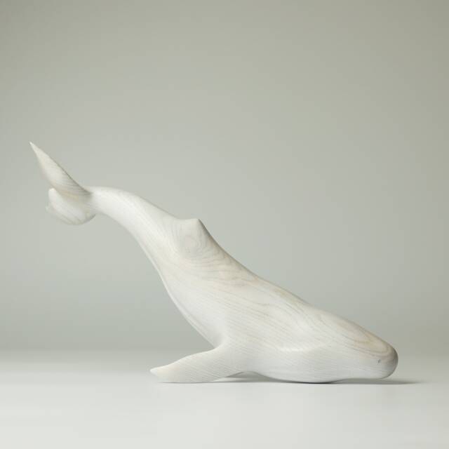 Wooden Whale Sculpture - 10 - image 1