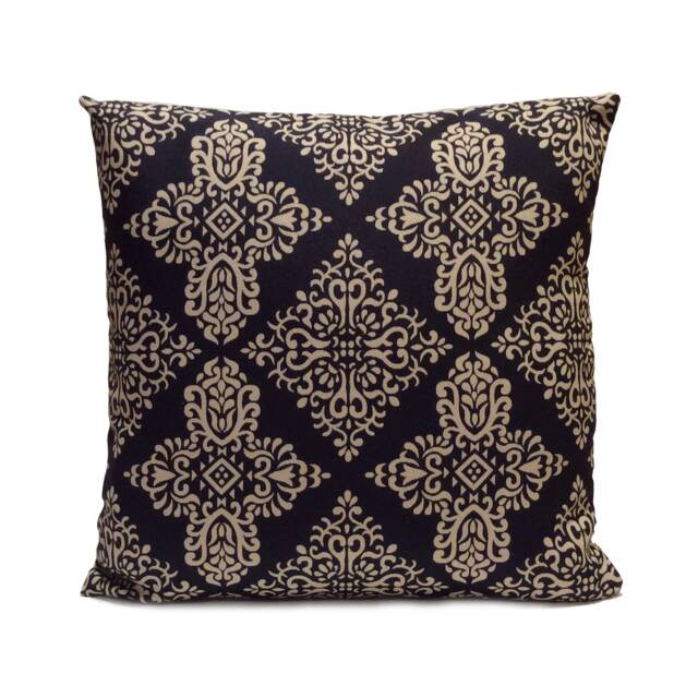 Navy Blue & Khaki Beige Pillow, Throw Pillow Cover, Decorative Cushion Pillowcase, Accent Cotton Blend - image 1