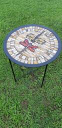 Dragonfly Mosaic Coffee Table Natural Stone Patio Decor - thumbnail 1