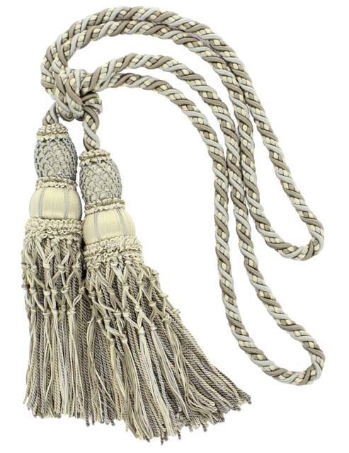 "D??copro Curtain & Drapery Double Tassel Tieback, Length 10"" - 25cm, Spread 38" - image 1