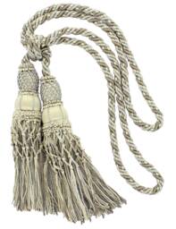 "D??copro Curtain & Drapery Double Tassel Tieback, Length 10"" - 25cm, Spread 38"