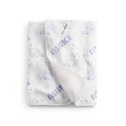 Polar Bear Arctic Fox Blanket Personalized in Fleece, Minky, Or Sherpa. Perfect Baby Gift - thumbnail 1