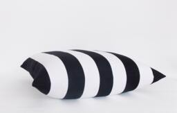 Black & White Striped Pillow Cover Modern Home Decor - thumbnail 1
