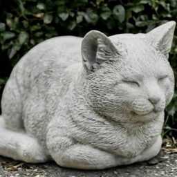 Outdoor Cat Sculpture Concrete Kitty Statue Cement Kitten Figure Stone Animal Decoration Handmade Ornament Yard Art Kitty Lover Gift - thumbnail 4