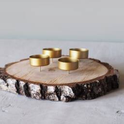 Advent Wreath Diy Stand, Candle Holder, Rustic Christmas Decor - thumbnail 2